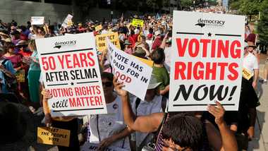 voting rights signs